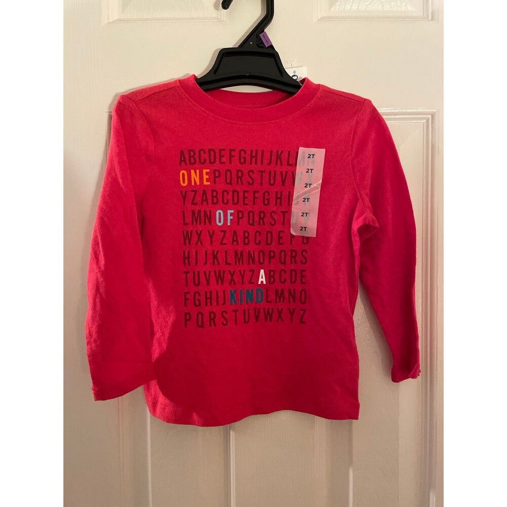 red long-sleeve toddler graphic t-shirt in size 2T from Old Navy NWT